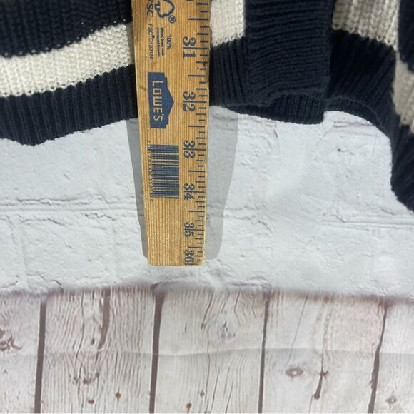 CABI Navy/White Whistle Striped Knit Cardigan XS - Picture 5 of 6